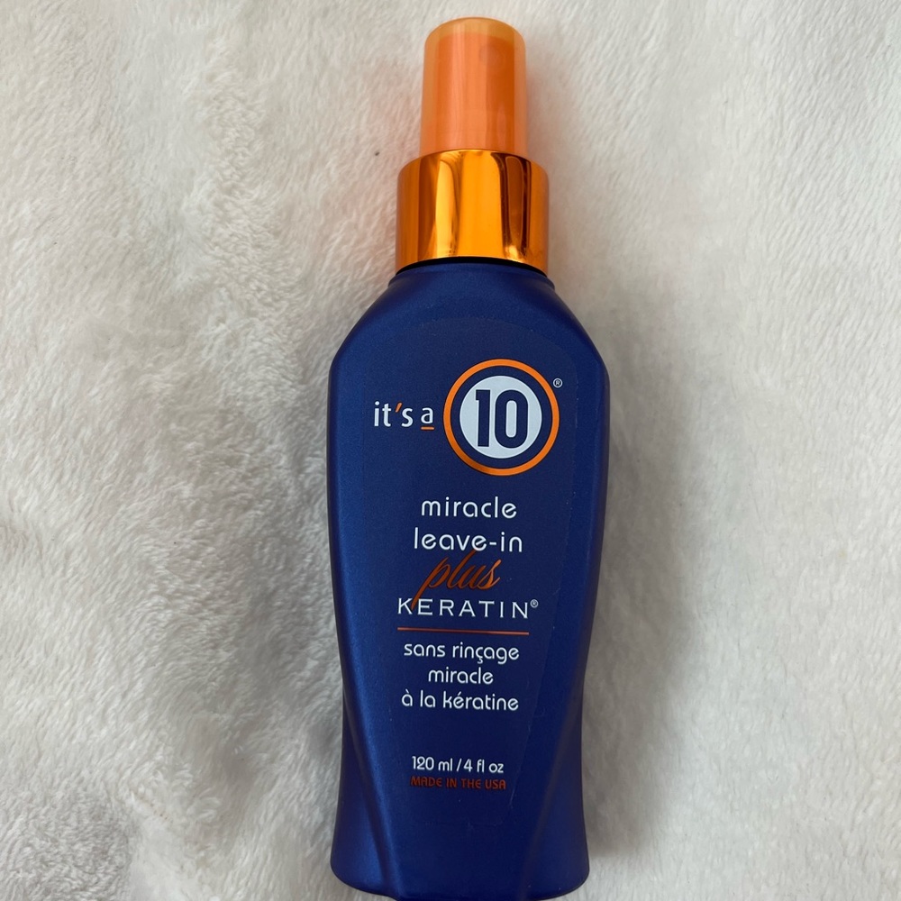 it’s a 10 miracle leave-in plus KERATIN